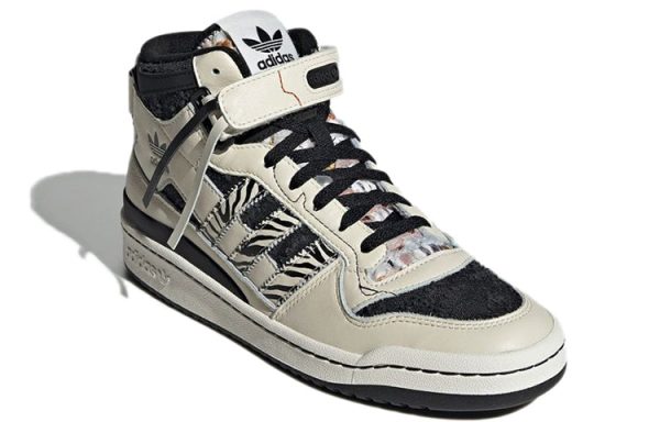 Adidas originals Unisex Forum Mid Sneakers Creamy ‘White Black’ GX3957