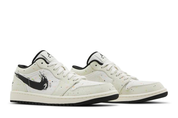 Air Jordan 1 Low ‘Brushstroke Swoosh – Paint Splatter’ DM3528-100