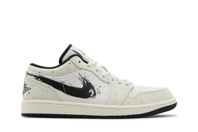 Air Jordan 1 Low ‘Brushstroke Swoosh – Paint Splatter’ DM3528-100