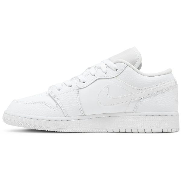 (GS) Air Jordan 1 Low Triple White 553560-130