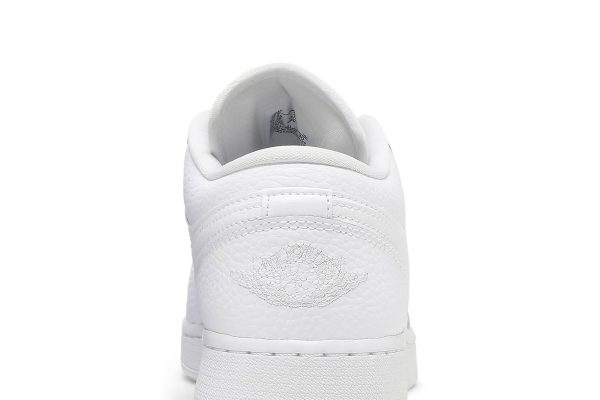 (GS) Air Jordan 1 Low Triple White 553560-130