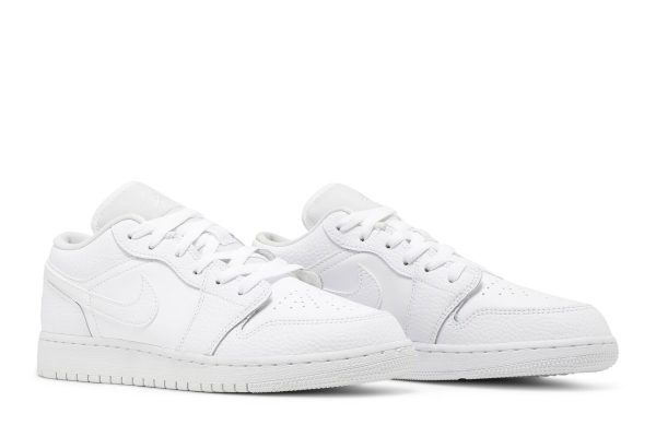 (GS) Air Jordan 1 Low Triple White 553560-130