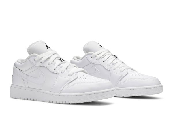 (GS) Air Jordan 1 Low White Black 553560-101