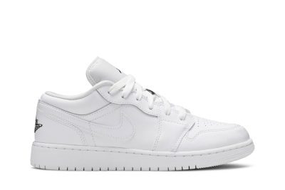 (GS) Air Jordan 1 Low White Black 553560-101