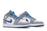 (GS) Air Jordan 1 Mid ‘Cement True Blue’ DQ8423-014