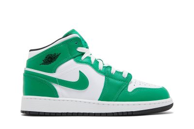 (GS) Air Jordan 1 Mid Lucky Green DQ8423-301