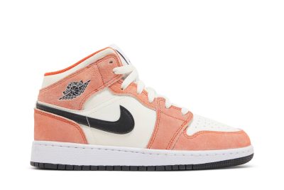 (GS) Air Jordan 1 Mid Orange Suede DV1336-800