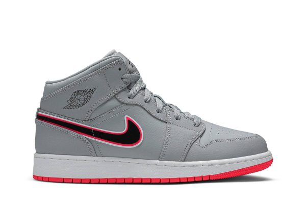 (GS) Air Jordan 1 Mid ‘Wolf Grey Pink’ 555112-060