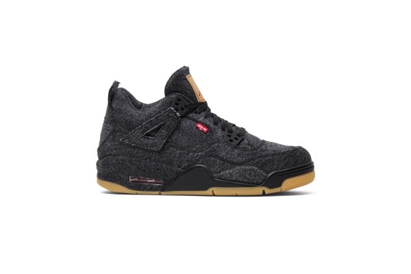 (GS) Levis x Air Jordan 4 Retro Black Denim (Levis Tag) AQ9103-001