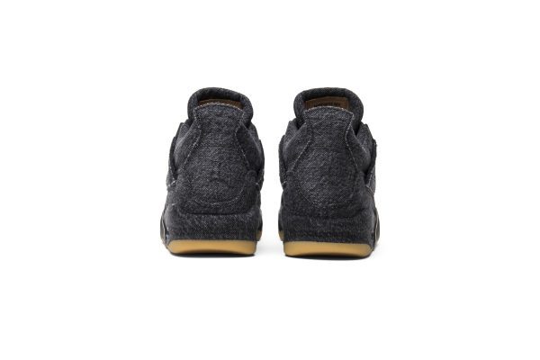 (GS) Levis x Air Jordan 4 Retro Black Denim (Levis Tag) AQ9103-001