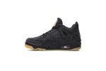 (GS) Levis x Air Jordan 4 Retro Black Denim (Levis Tag) AQ9103-001