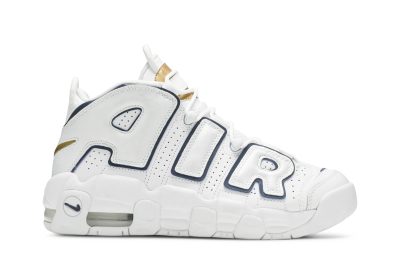 (GS) Nike Air More Uptempo White Midnight Navy 415082-109