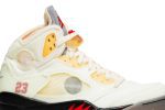 Off-White x Air Jordan 5 SP ‘Sail’ [also worn by DJ Love] DH8565-100