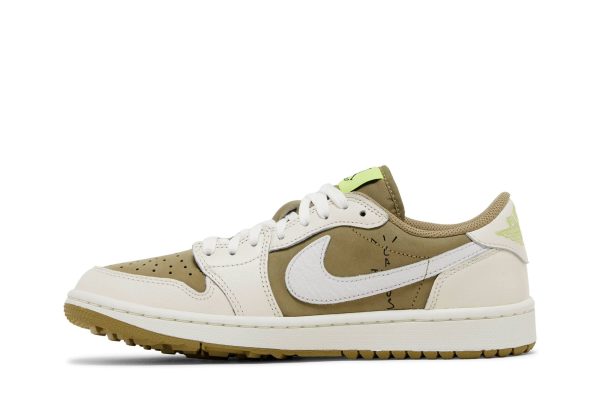 Travis Scott x Air Jordan 1 Low Golf ‘Neutral Olive’ FZ3124-200