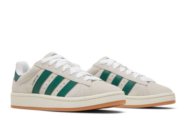 (W) Adidas Campus 00s Crystal White Dark Green GY0038