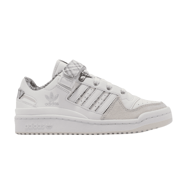 (W) Adidas Forum Low Crystal White Plaid FZ5627