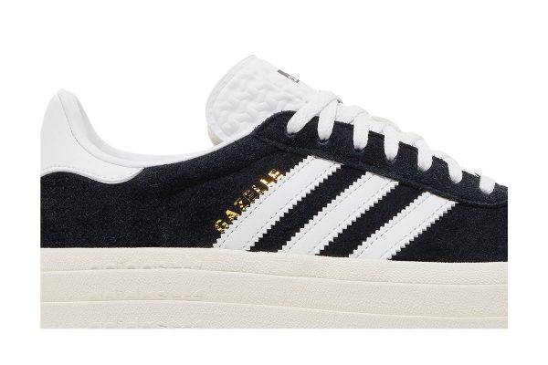 (W) Adidas Gazelle Bold Black White HQ6912