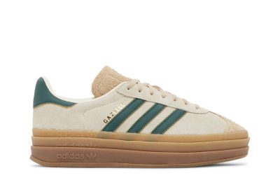 (W) Adidas Gazelle Bold Cream Collegiate Green ID7056