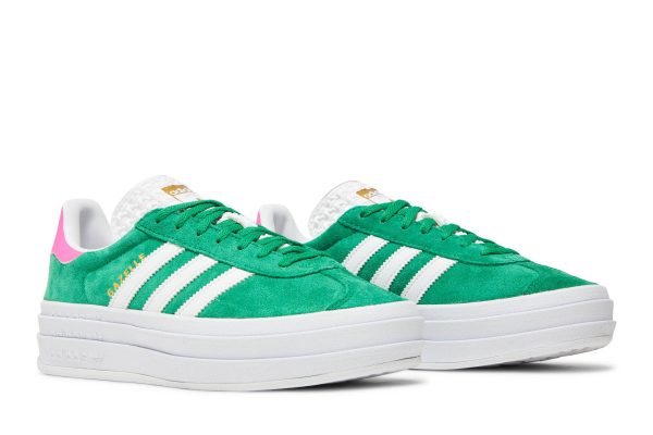 (W) Adidas Gazelle Bold Green Lucid Pink IG3136