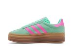 (W) Adidas Gazelle Bold Pulse Mint Screaming Pink H06125