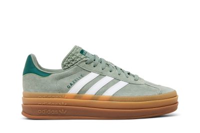 (W) Adidas Gazelle Bold Silver Green Gum ID6998