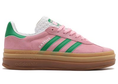 (W) Adidas Gazelle Bold True Pink Green IE0420