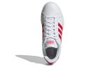 (W) Adidas neo Grand Court White Red EE9688