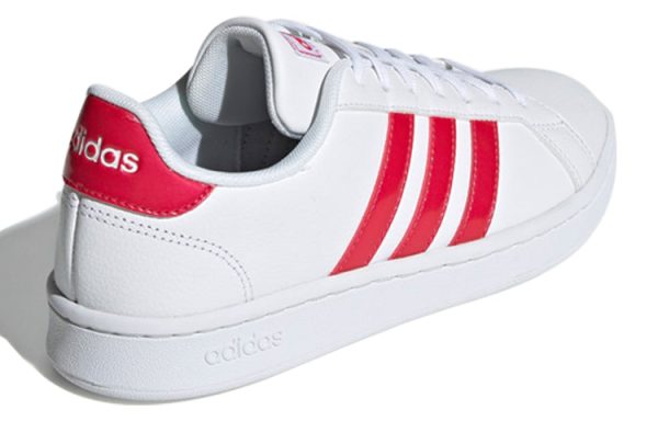 (W) Adidas neo Grand Court White Red EE9688