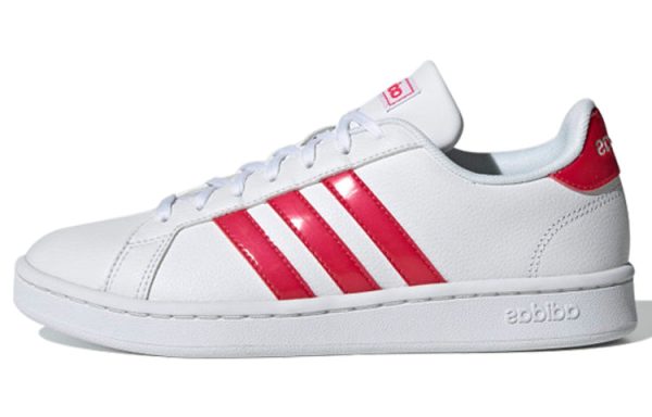 (W) Adidas neo Grand Court White Red EE9688