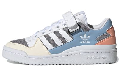 (W) Adidas originals Forum Low Wear-resistant Non-Slip Casual Skateboarding Shoes White Blue Gray GZ4405