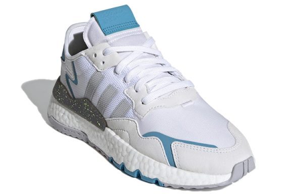 (W) Adidas originals Nite Jogger Shoes White/Blue FX6904