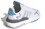 (W) Adidas originals Nite Jogger Shoes White/Blue FX6904