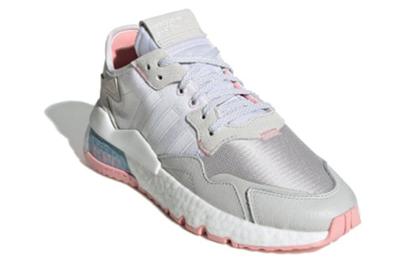 (W) Adidas originals Nite Jogger White Grey Pink FV4136