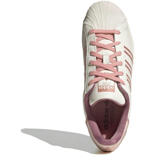 (W) Adidas Originals Superstar Shoes Cream White Pink IE5528