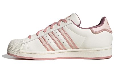 (W) Adidas Originals Superstar Shoes Cream White Pink IE5528