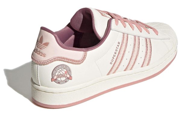 (W) Adidas Originals Superstar Shoes Cream White Pink IE5528