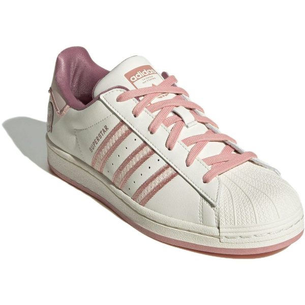 (W) Adidas Originals Superstar Shoes Cream White Pink IE5528