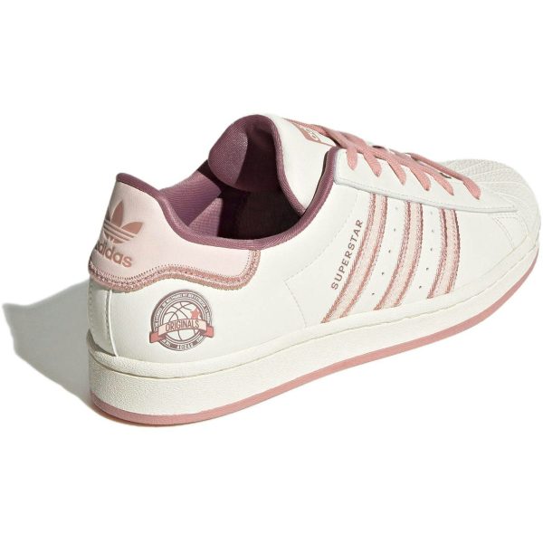 (W) Adidas Originals Superstar Shoes Cream White Pink IE5528