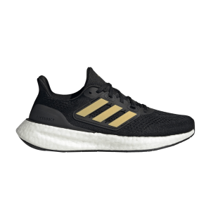 (W) Adidas PureBoost 23 Black Gold Metallic IF2391