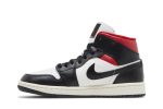 (W) Air Jordan 1 Mid ‘Black Sail Gym Red’ BQ6472-061