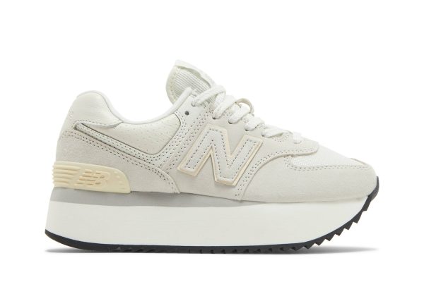 (W) New Balance 574+ White Grey WL574ZAA